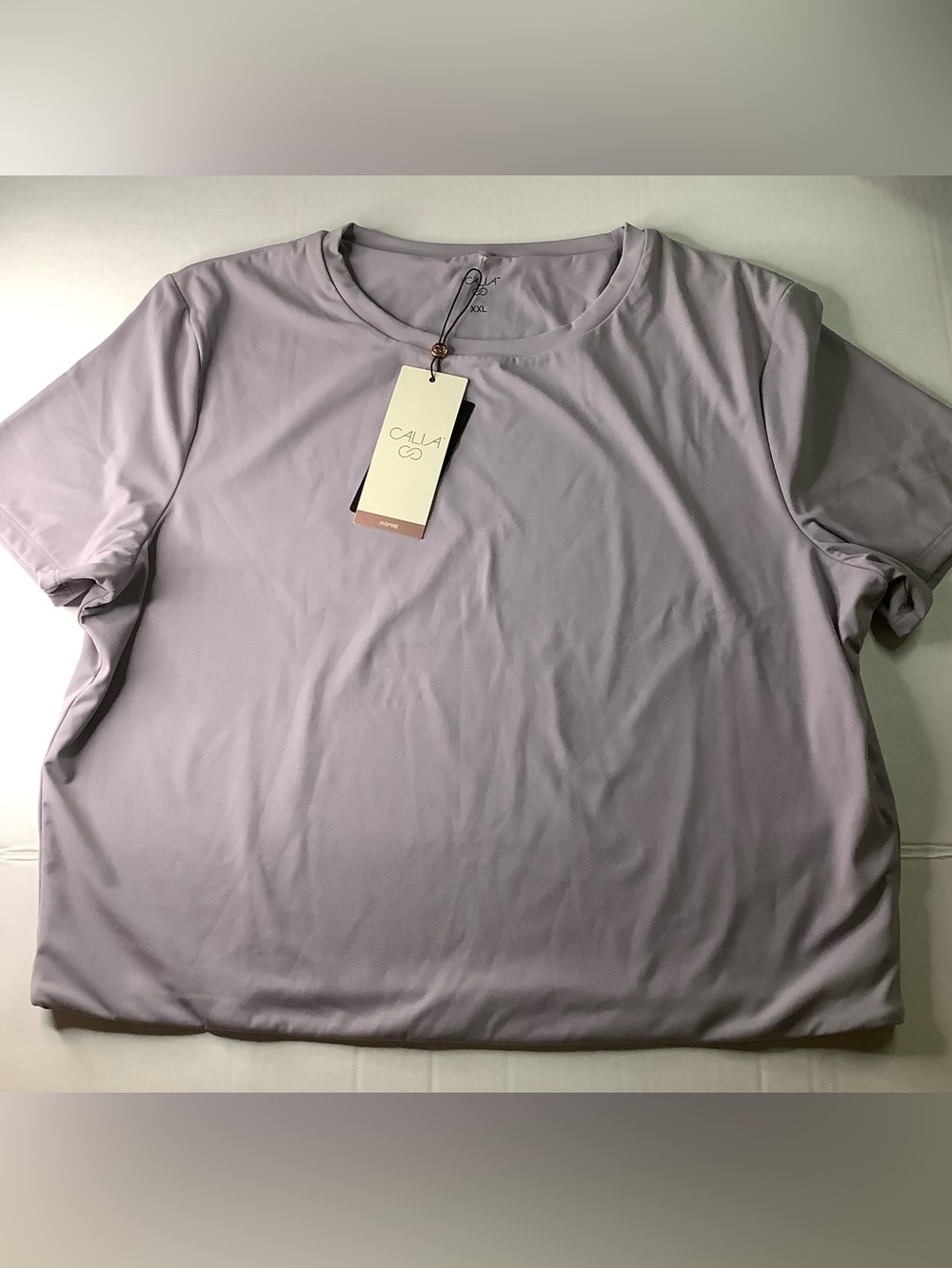 CALIA by Carrie Underwood Inspire Lavender Short Sleeve Crewneck Top